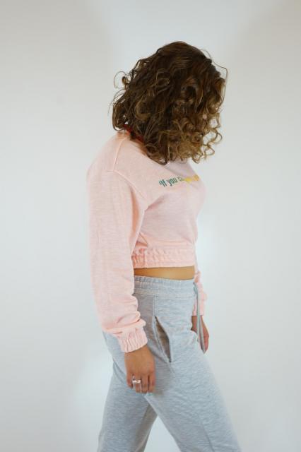 Sweater short soft pink | BeautyLine Fashion BV