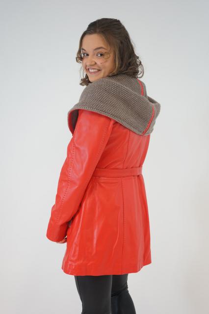 Lamb Leather jacket red | BeautyLine Fashion BV