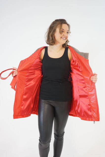 Lamb Leather jacket red | BeautyLine Fashion BV