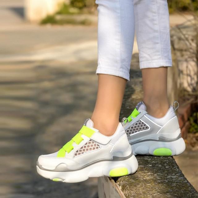 Sneaker Moon Step neon - groen | BeautyLine Fashion BV