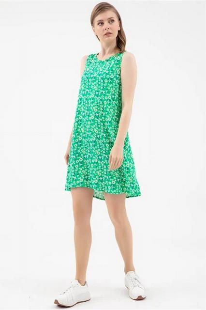 Zomerjurk La Pèra groen gebloemd | BeautyLine Fashion BV
