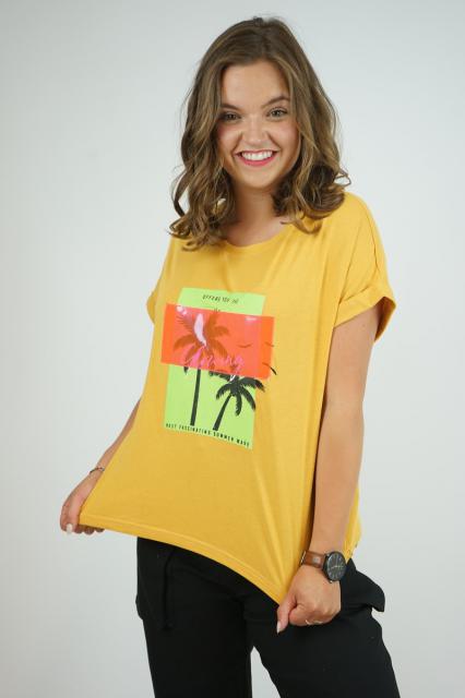 T-shirt glowing camel | BeautyLine Fashion BV