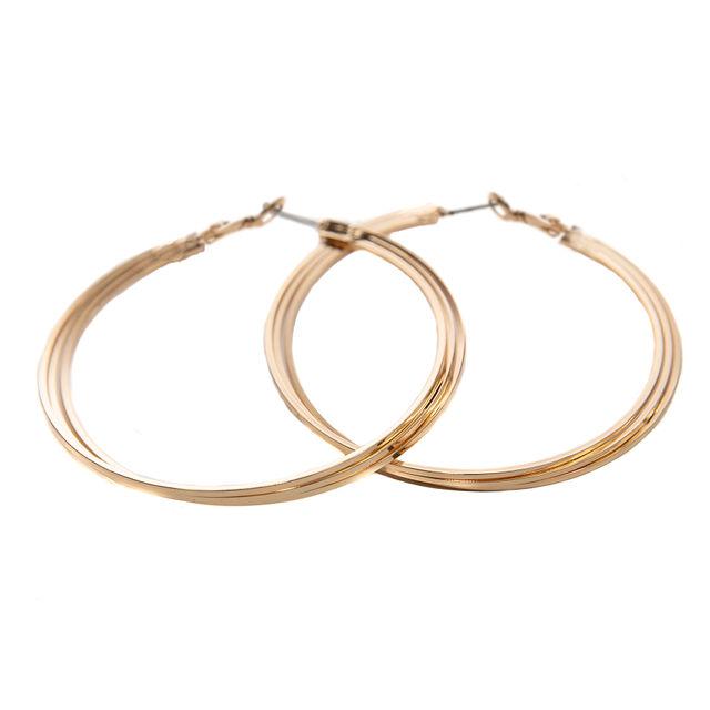 Gold colored double rings | BeautyLine Fashion BV