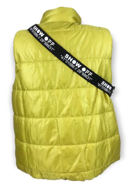 Bodywarmer woman yellow with bag | BeautyLine Fashion BV