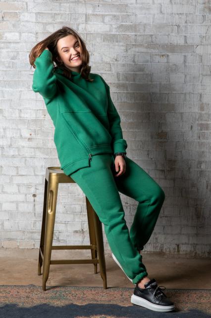 Sweatshirt Fleece La Pèra groen | BeautyLine Fashion BV