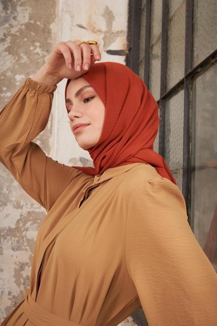 La Pèra Jazz Scarves – Hoofddoek – Hijab – Omslagdoek Dames koper kleur | BeautyLine Fashion BV