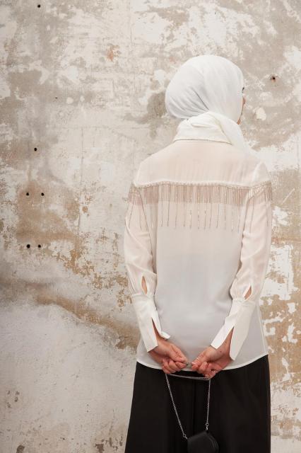 La Pèra Jazz Scarves – Hoofddoek – Hijab – Omslagdoek Dames white | BeautyLine Fashion BV