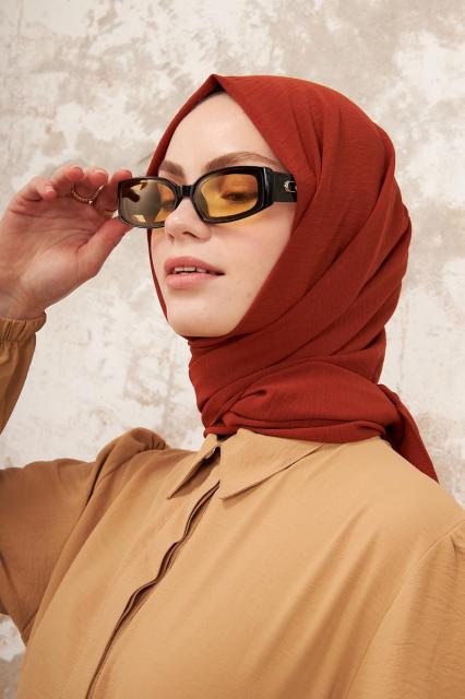 La Pèra Jazz Sjaal – Hoofddoek – Hijab – Omslagdoek Dames roest bruin | BeautyLine Fashion BV