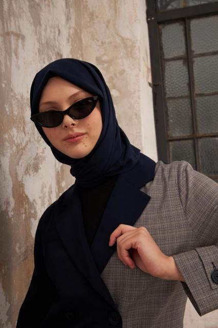 La Pèra Medine Sjaal – Hoofddoek – Hijab – Omslagdoek Dames Marine Blauw | BeautyLine Fashion BV