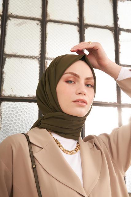 La Pèra Medine Scarves – Hoofddoek – Hijab – Omslagdoek Dames Khaki | BeautyLine Fashion BV