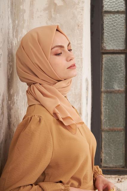 La Pèra Medine Sjaal – Hoofddoek – Hijab – Omslagdoek Dames Honing | BeautyLine Fashion BV