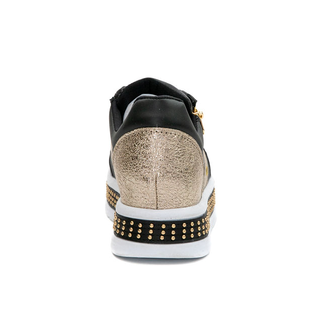Sneaker black - gold | BeautyLine Fashion BV