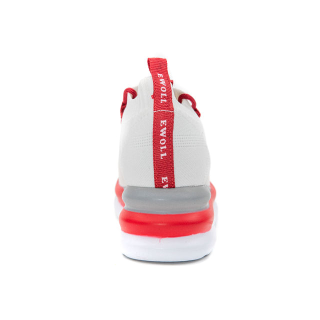 Sneaker wit rode veter | BeautyLine Fashion BV