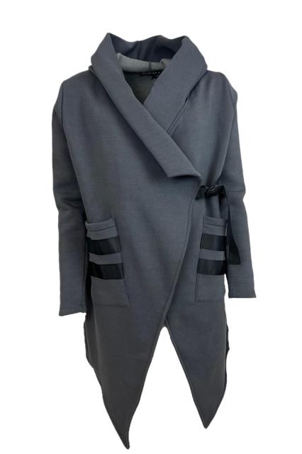 Grey jacket Sonesta middle long | BeautyLine Fashion BV