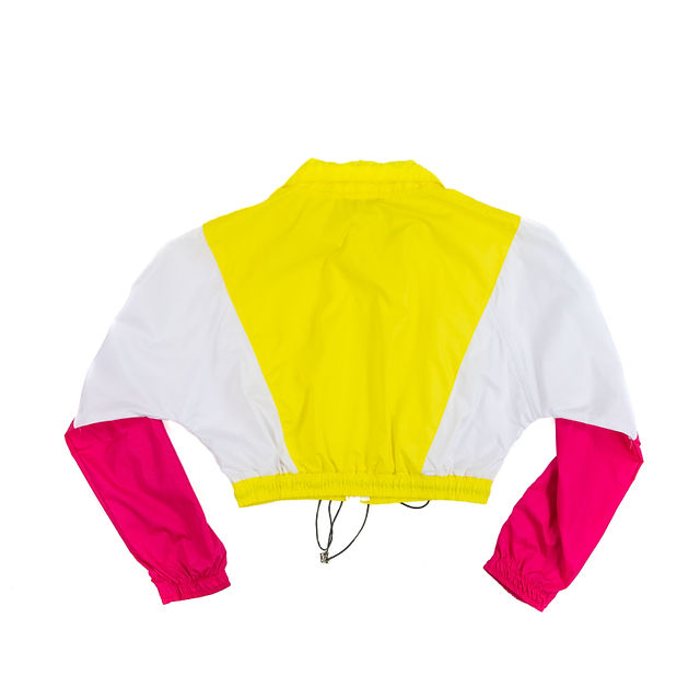 Sporty jacket White/Yellow/Pink | BeautyLine Fashion BV