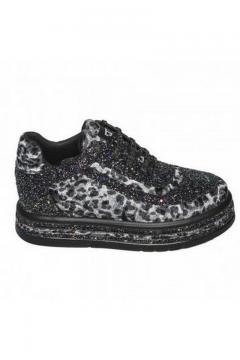Sneaker grijs tijgerprint | lage sneakers