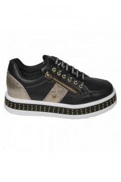 Sneaker black - gold
