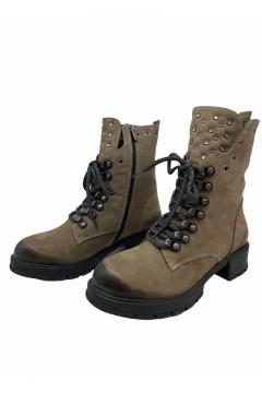 Nubuck Lace Ankle Boots Cassido Taupe