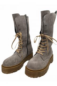Suede Lace Boots Cassido grey | laarzen