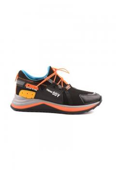 Sneaker Trendy black - orange