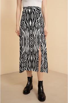 White-black chiffon skirt | maxi skirts