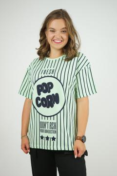 T-shirt popcorn groen | t-shirts