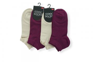 Sneaker Socks Dames Bamboo 4 pairs purple - cream | ladies socks