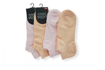 Sneaker Socks Dames Bamboo 4 pairs pink-orange | ladies socks