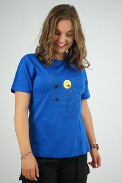 T-shirt smiley blue | t-shirts