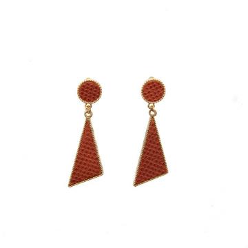 Earrings triangle red