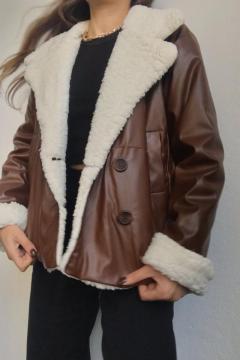 Jas La Pèra brown with faux | winterjackets