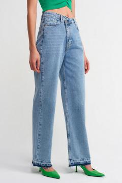 Jeans scheve sluiting | lange broeken