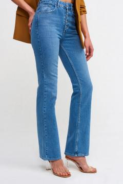 Jeans knopen high waist