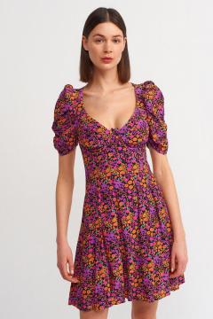 Summer dress floral purple