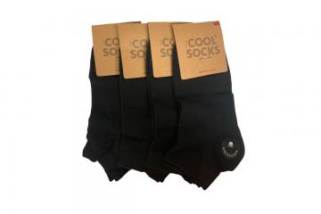Sneaker Sokken Dames Katoen 4 paar zwart | ladies socks