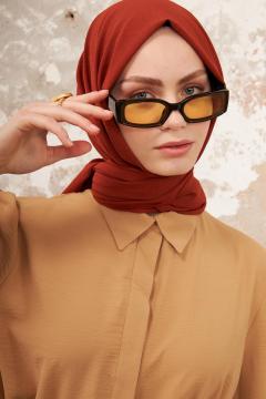 La Pèra Jazz Sjaal – Hoofddoek – Hijab – Omslagdoek Dames roest bruin | sjaals