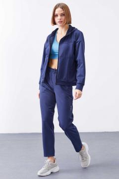 Leisure suit with zipper blue | leisure suit