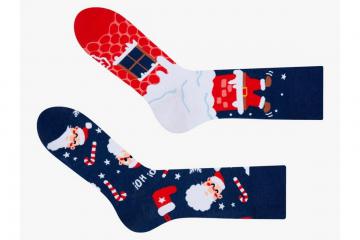  Sokken Cool Socks La Pèra Kerstsokken blauw - rood - kerstman
