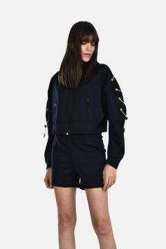  Shirts en Tops Two-piece set Two Piece Set - Shorts & Hooded Jacket - Navy Blue
